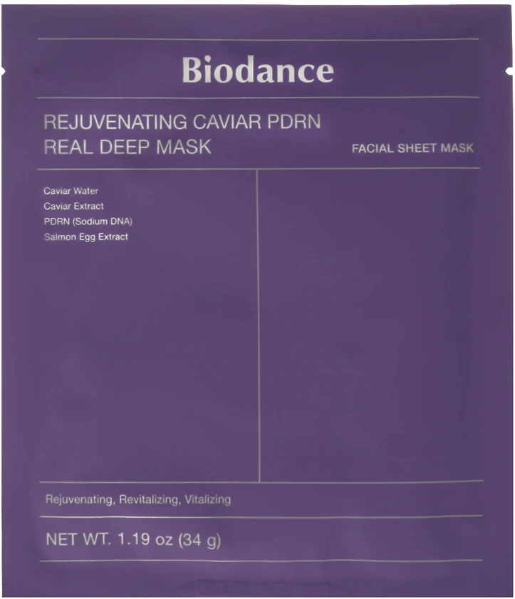 Intensyviai atstatanti veido kaukė Biodance Rejuvenating Caviar PDRN Real Deep Mask, 1 vnt.