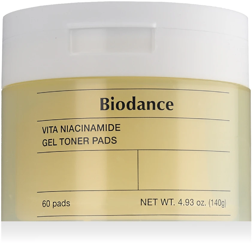 Biodance Vita Niacinamide Gel Toner Pads geliniai toniniai padeliai veidui, 60 vnt
