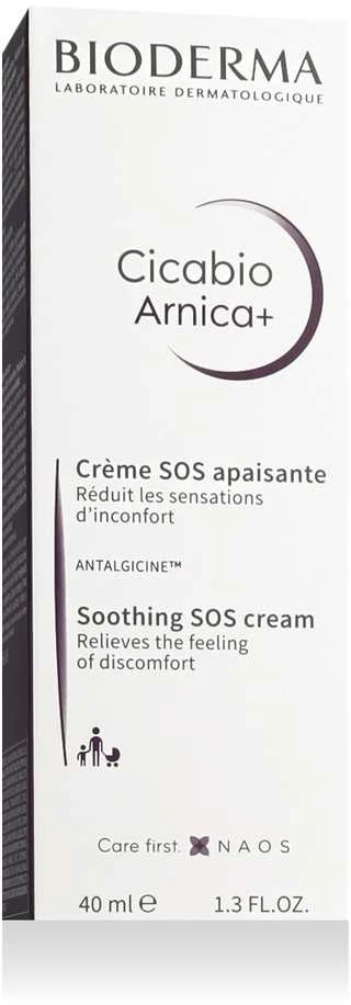 Bioderma Cicabio Arnica+ Soothing SOS Kreminis veido ir kūno kremas dirgliai / silpnai odai, 40 ml