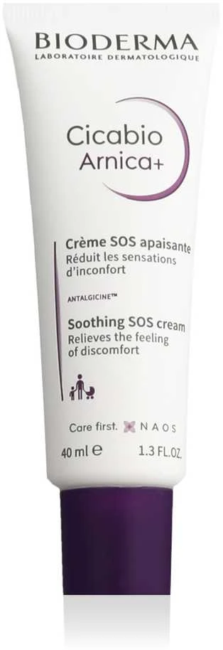 Bioderma Cicabio Arnica+ Soothing SOS Kreminis veido ir kūno kremas dirgliai / silpnai odai, 40 ml