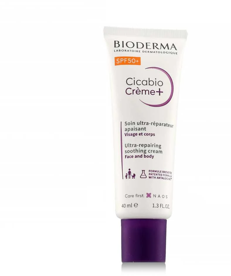 Bioderma Cicabio Crème+ Ultra-Repairing Soothing Kreminis atkuriantis ir raminantis veido ir kūno kremas, 40 ml