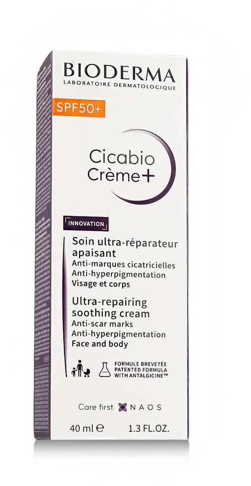 Bioderma Cicabio Crème+ Ultra-Repairing Soothing Kreminis atkuriantis ir raminantis veido ir kūno kremas, 40 ml