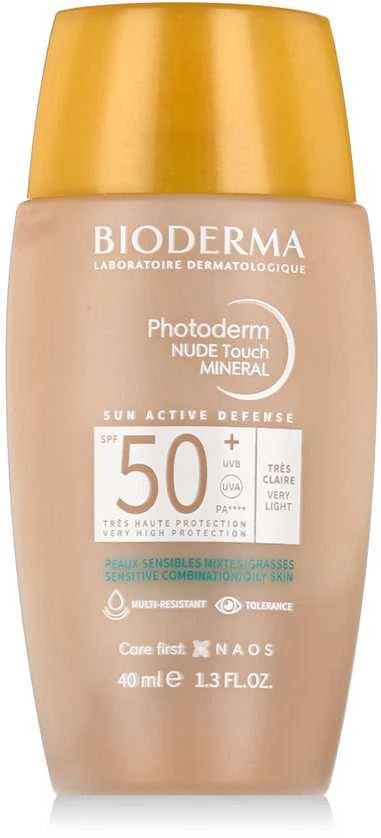 Kremas nuo saulės Bioderma Photoderm Spf50+ (Atspalvis: Nude Very Light), 40ml