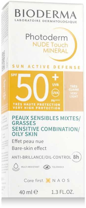 Kremas nuo saulės Bioderma Photoderm Spf50+ (Atspalvis: Nude Very Light), 40ml