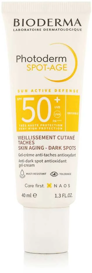 kremas veidui Apsaugo ir padeda sumažinti matomus fotosenėjimo požymius Bioderma Photoderm Spot-Age Spf50+ 40ml