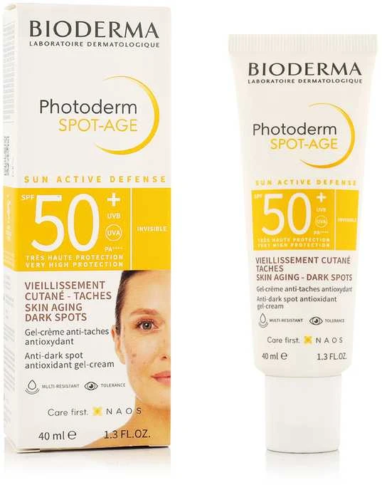 kremas veidui Apsaugo ir padeda sumažinti matomus fotosenėjimo požymius Bioderma Photoderm Spot-Age Spf50+ 40ml