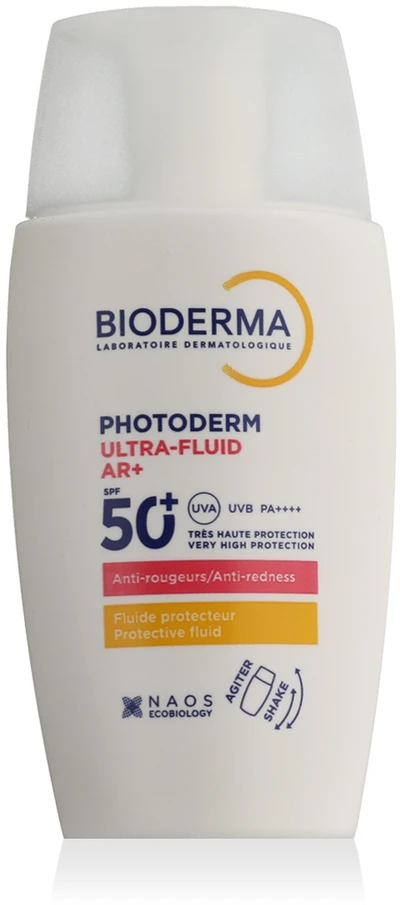 Bioderma Photoderm Ultra-Fluid AR+ SPF 50+ apsauginis veido fluidas raustančiai odai, 40 ml
