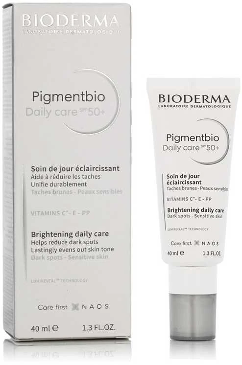 Bioderma Pigmentbio Daily care SPF 50+ Skaistinantis dieninis veido kremas, 40 ml