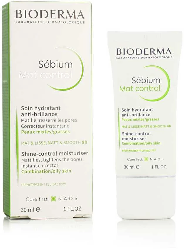 Bioderma Sébium Mat Control Matiškumą suteikiantis ir veido odą lyginantis kremas, 30 ml
