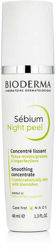 Odą lyginantis koncentratas riebiai ir mišriai odai Bioderma SEBIUM NIGHT PEEL, 40ml