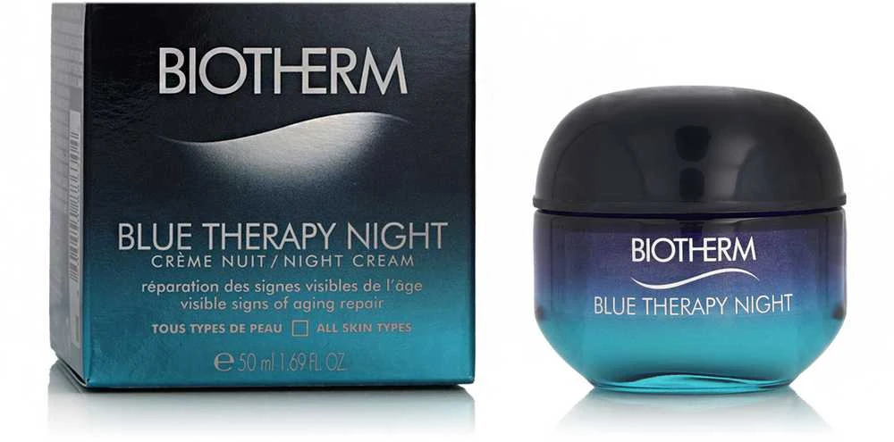 Biotherm Mėlyna Therapy Night Skin Kreminis jauninantis naktinis veido kremas, 50 ml