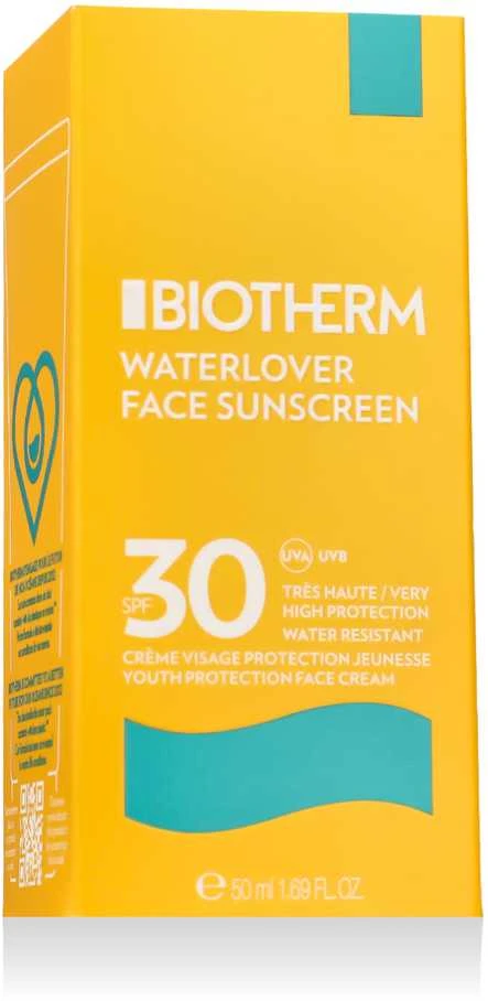 Biotherm Waterlover Face Sunscreen Kremas SPF 30 vandeniui atsparus apsauginis veido kremas nuo saulės, 50 ml