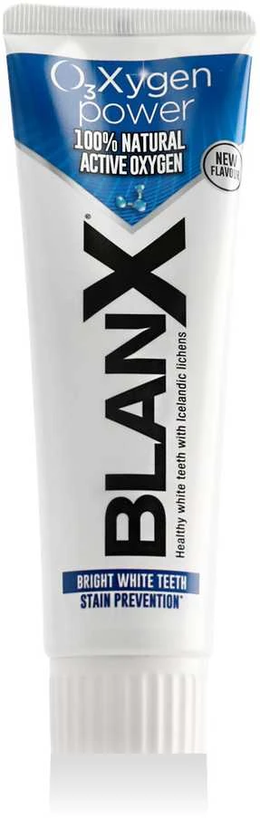BlanX O3X Pro Shine Whitening Toothpasta balinanti dantų pasta su aktyviuoju deguonimi 75ml