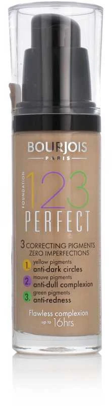 BOURJOIS Paris 123 Perfect skystas makiažo pagrindas, atspalvis: 53 rusvai gelsvas Clair, 30 ml