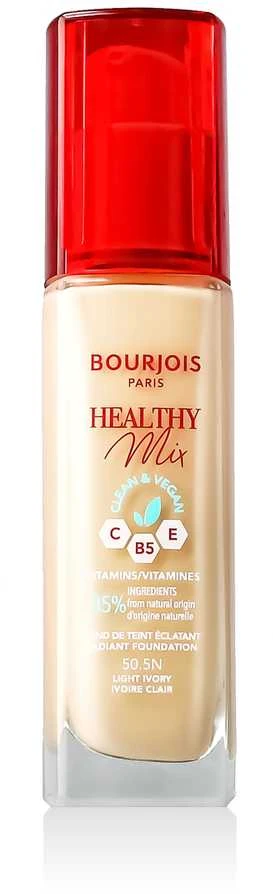 Makiažo pagrindas ,,Bourjois Healthy Mix Radiant Foundation", spalva: 50.5N Light Ivory, 30ml
