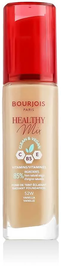 Makiažo pagrindas ,,Bourjois Healthy Mix Radiant Foundation", spalva: 52W Vanilla, 30ml