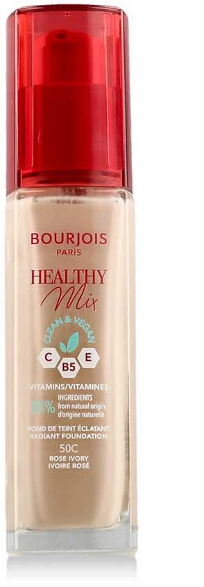 Makiažo pagrindas ,,Bourjois Healthy Mix Radiant Foundation", spalva: 50C Rose Ivory, 30ml