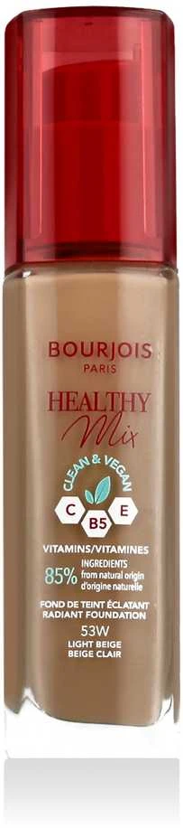 Makiažo pagrindas ,,Bourjois Healthy Mix Radiant Foundation", spalva: 53W Light Beige, 30ml