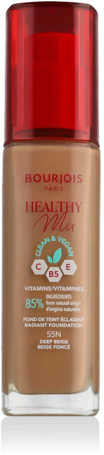 Makiažo pagrindas ,,Bourjois Healthy Mix Radiant Foundation", spalva: 55 Deep Beige, 30ml