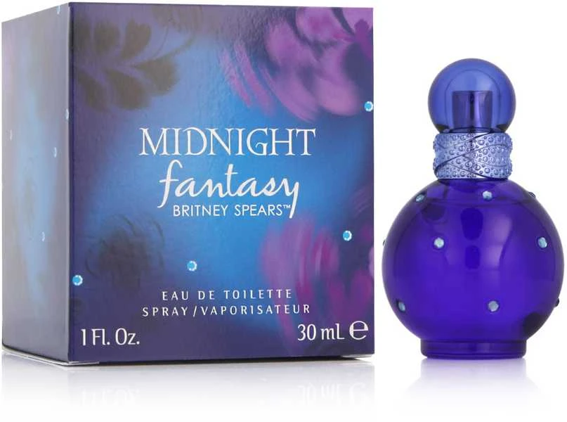 Britney Spears Midnight Fantasy Eau De Toilette EDT tualetinis vanduo moterims, 30 ml