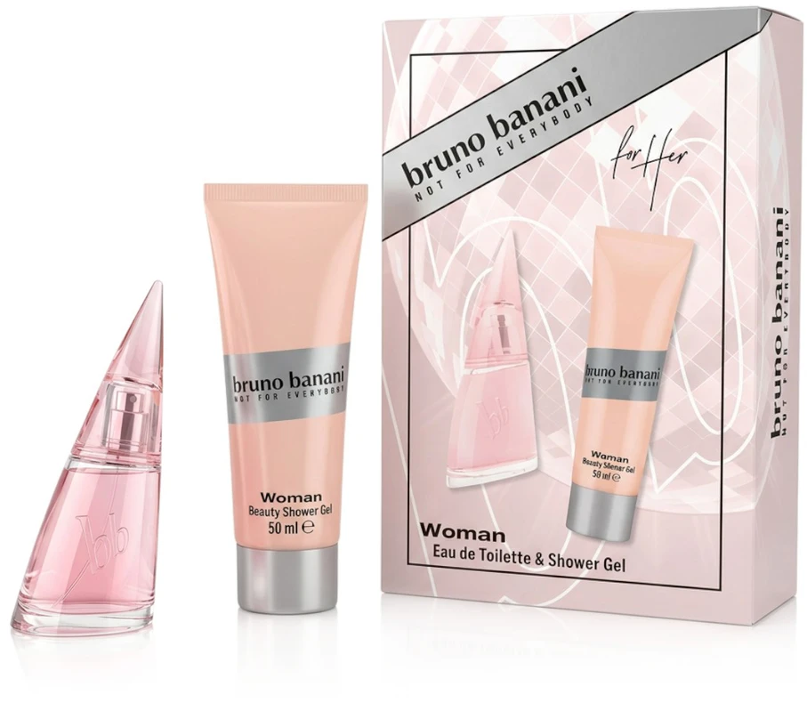 Bruno Banani Woman rinkinys moterims (EDT, 30 ml + dušo želė, 50 ml)