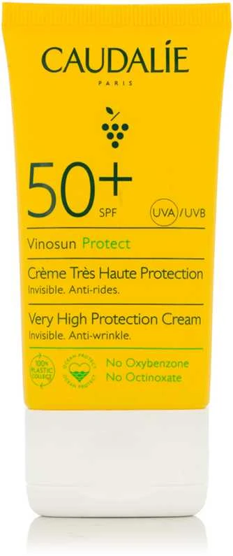 Caudalie Vinosun Protect Kreminis SPF 50 apsauginis kremas nuo saulės, 50 ml