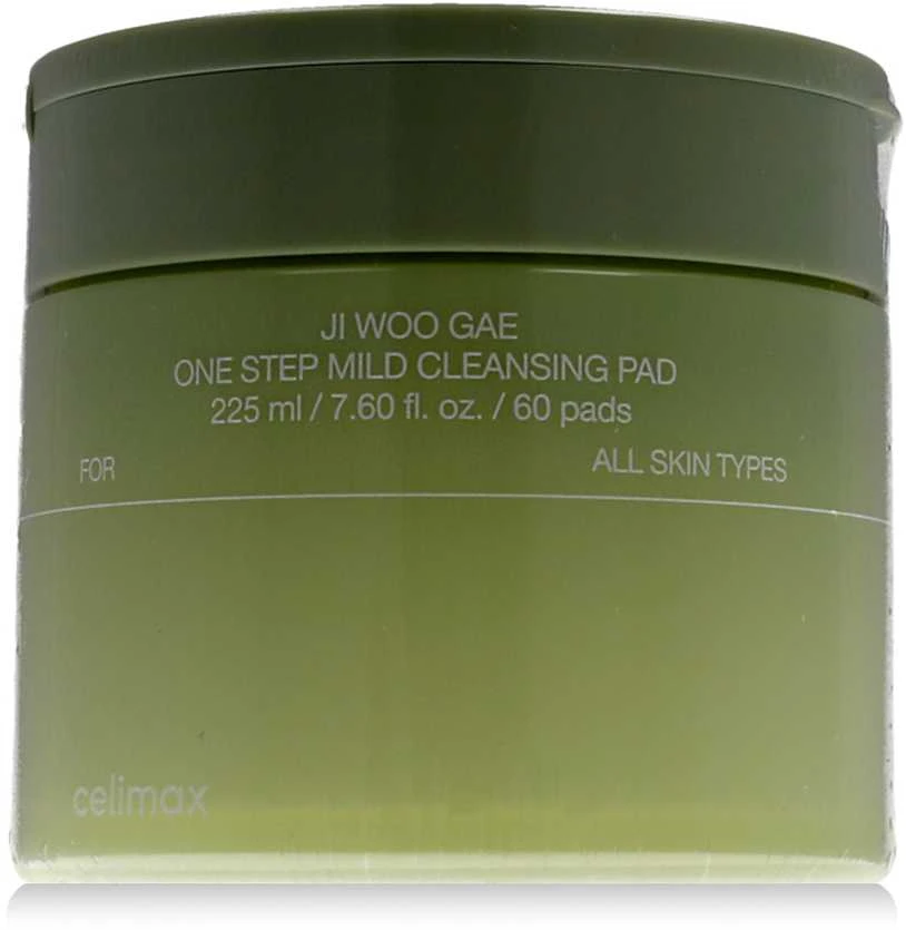 CELIMAX Ji Woo Gae One Step Mild Cleansing Pads for Makeup Removal - veido valymo servetėlės 225 ml / 60 vnt