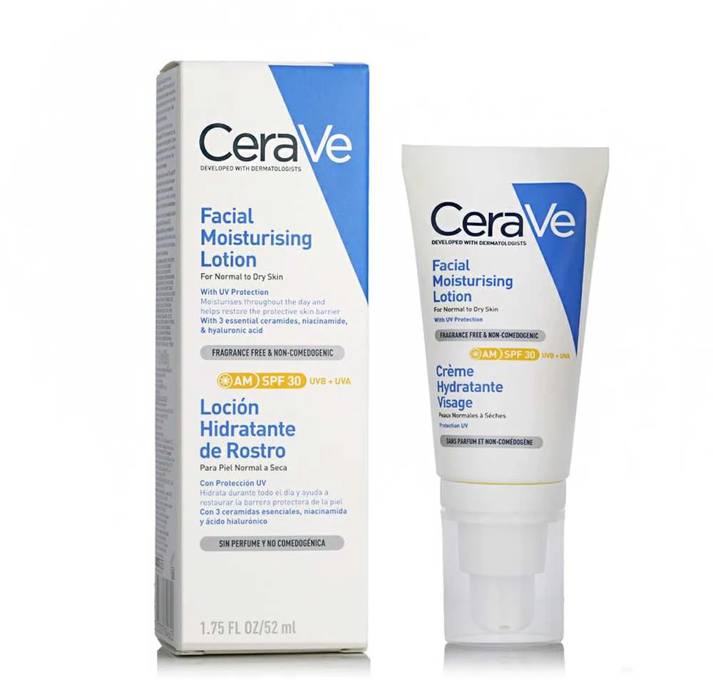 Drėkinamasis veido losjonas Cerave Facial Moisturising Lotion SPF30, 52 ml