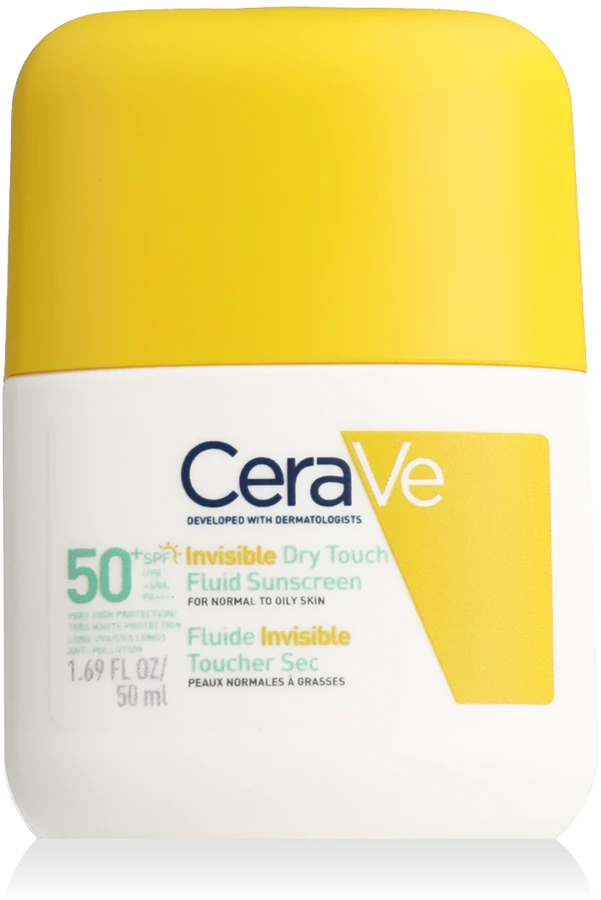 CeraVe Invisible Oil-Control Hydrating Sunscreen Fluid SPF 50+ apsauginis fluidas nuo saulės, 50 ml