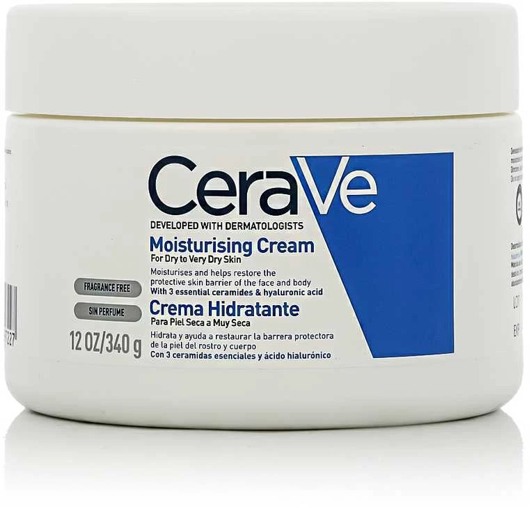 Drėkinamasis veido ir kūno kremas sausai ir labai sausai odai Cerave Moisturising Cream, 340 g