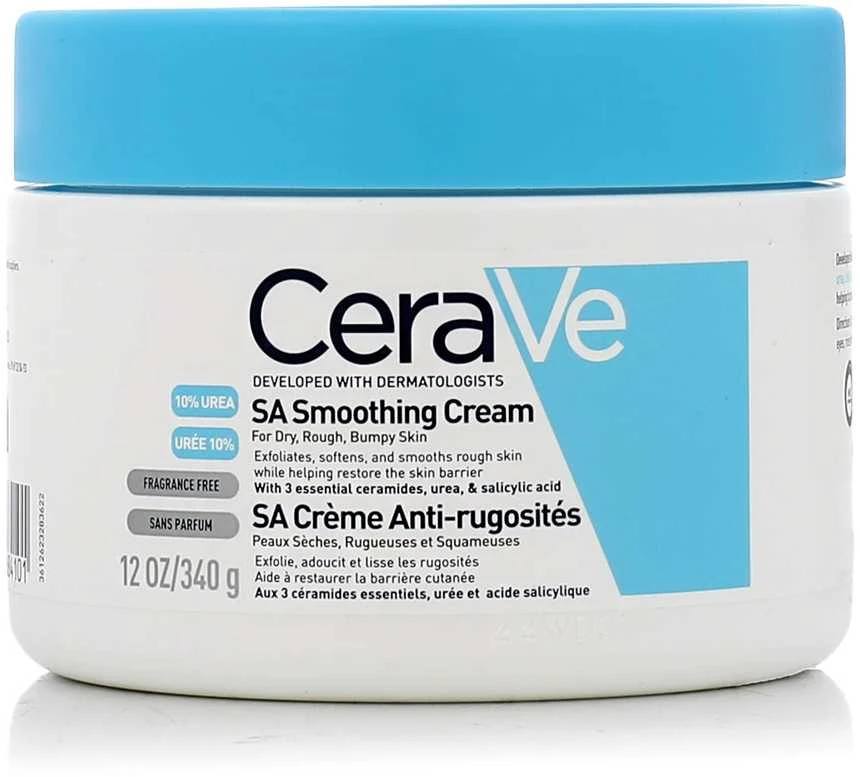 Veido kremas sausai ir šiurkščiai odai Cerave SA Smoothing Cream, 340 g