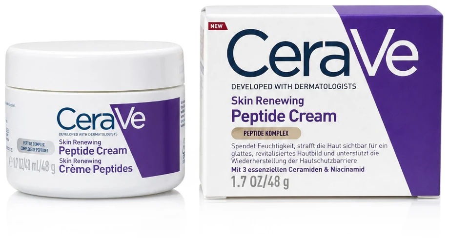 CeraVe Skin Renewing Peptide Kreminis regeneruojamasis naktinis veido kremas, 48 ml