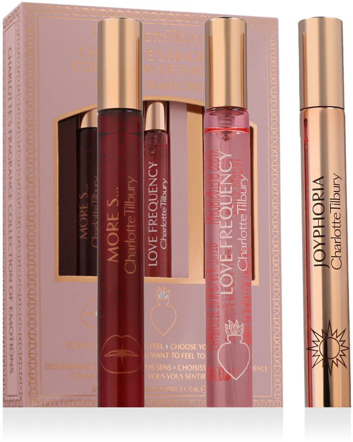 Charlotte Tilbury rinkinys mini EDP More S... 10 ml + EDP mini Love Frequency 10 ml + EDP M