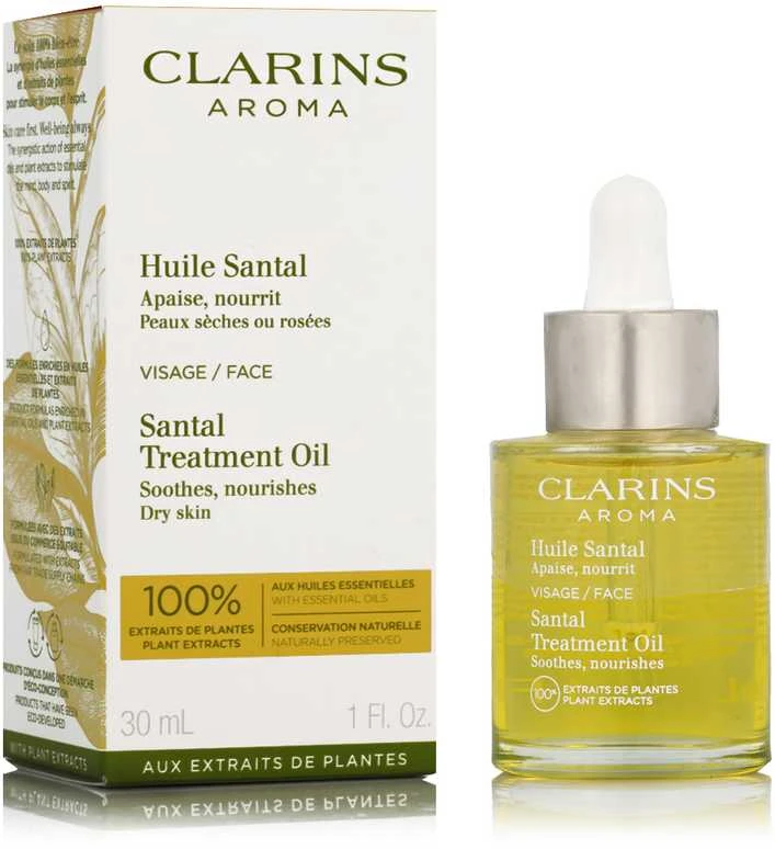 Clarins Priežiūros aliejus sausai ir labai sausai odai Santal (. aliejus) 30 ml