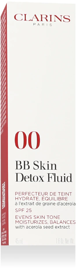 Daugiafunkcis BB veido kremas su SPF25 Clarins Skin Detox Fluid N: 00 Fair, 45 ml