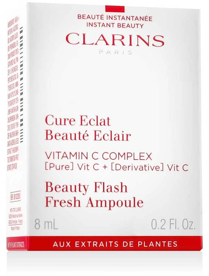 Clarins Beauty Flash Fresh Ampoule skaistinantis serumas veidui su vitaminu C, 8 ml