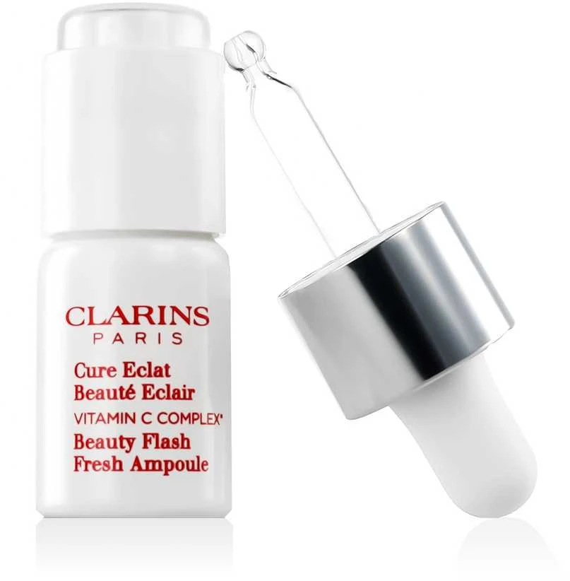 Clarins Beauty Flash Fresh Ampoule skaistinantis serumas veidui su vitaminu C, 8 ml