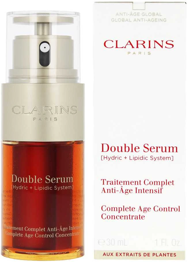 „Clarins“ dvigubas veido senėjimą stabdantis serumas, 30 ml