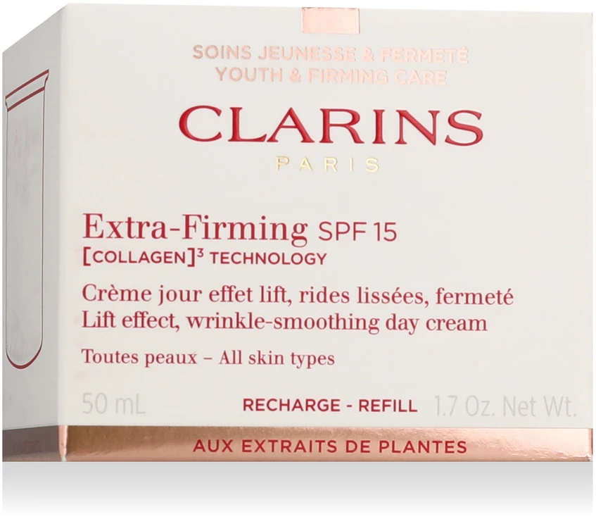 „Clarins Extra Stangrinantis“ dieninis kremas su SPF15 papildymas, 50 ml