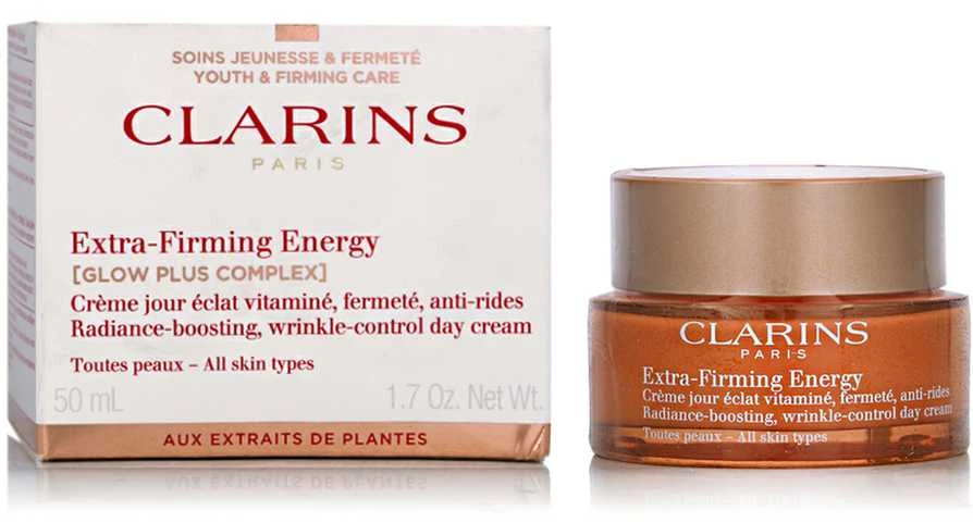 Clarins Extra Firming Energy Skaistinamasis bei stangrinamasis veido kremas brandžiai odai, 50 ml