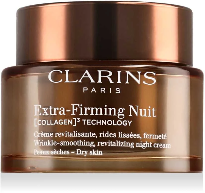 Clarins Extra Firming Night Kreminis atkuriamasis naktinis veido kremas sausai odai, 50 ml