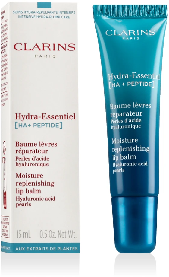 Clarins Hydra-Essentiel (Ha + Peptide) Moisture Jauninamasis Lūpų balzamas drėkinantis lūpų balzamas, 15 ml