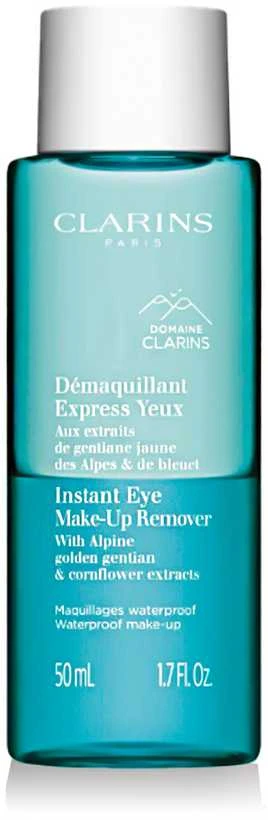 Clarins Instant Eye Make-Up Remover vandeniui atsparus akių makiažo valiklis, 125 ml