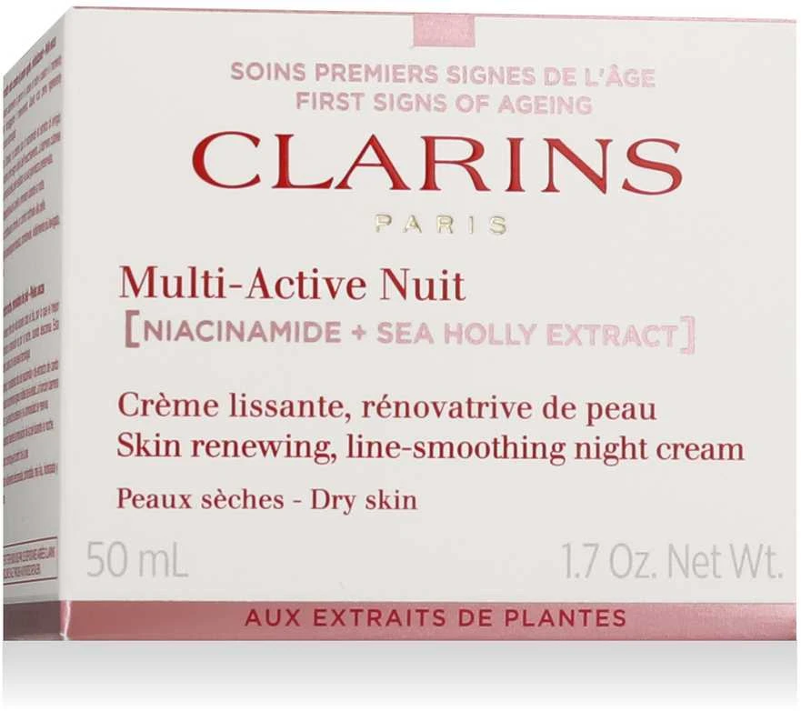 Clarins Multi-Active Nuit Night Kreminis naktinis veido kremas sausai odai, 50 ml