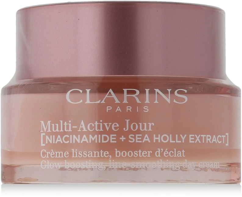 Clarins Multi-Active Jour Day Kreminis lyginantis ir spindesį stiprinantis dieninis veido kremas visiems odos tipams, 50 ml