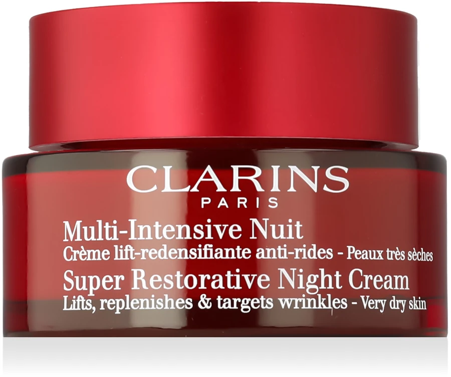 Clarins Super Restorative Night Kreminis naktinis veido kremas labai sausai odai, 50 ml