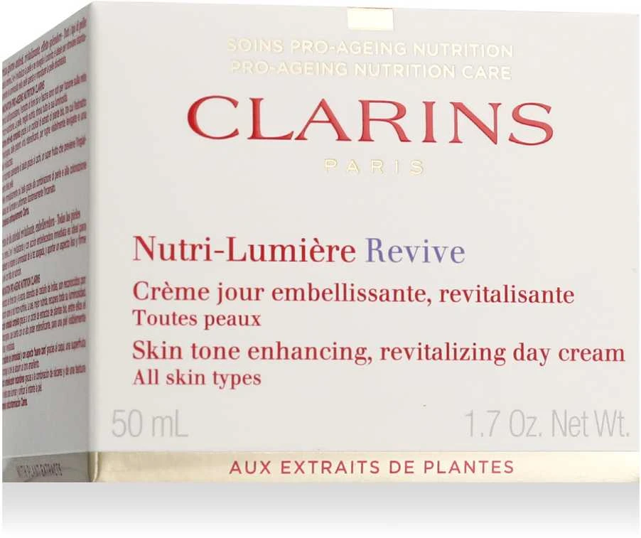Clarins Nutri-Lumiére Revive Skin Tone Enhancing, Revitalizing Day Kreminis Day Kreminis moterims, 50 ml