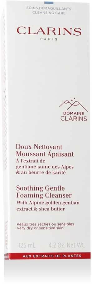 Clarins Soothing Gentle Foaming Valiklis veido prausiklis sausai / jautriai odai, 125 ml