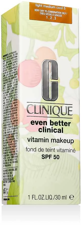 „Clinique Even Better Clinical“ vitaminų bazė de makiažo pagrindas SPF50 5 – šviesiai vidutiniškai vėsus, 30 ml