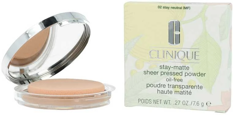 „Clinique Stay Matte Sheer“ presuota pudra, 02 Stay Neutral 7, 6 g